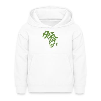 Carte de l’Afrique Word Art - Sweat à capuche Enfant - blanc - Devant - AI Model Kid Female (0cm)