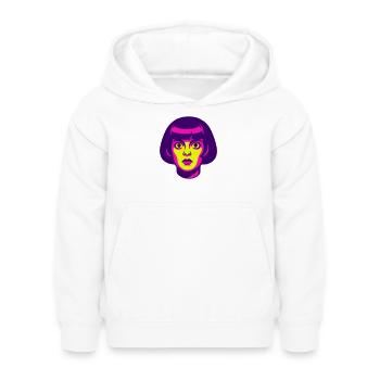 Hypno Beauté Années 60 - Sweat à capuche Enfant - blanc - Devant - AI Model Kid Female (0cm)