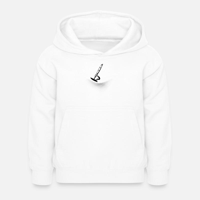 Windsurfers on points wave - Kids Hoodie - white