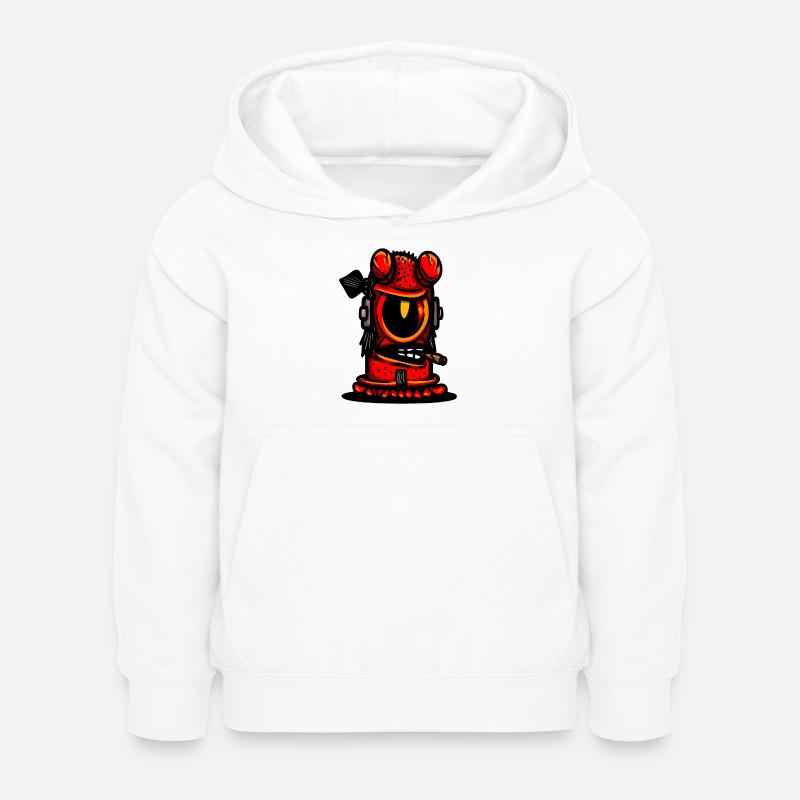 Red Devil Cigar Karikatur - Kinder Hoodie - Weiß
