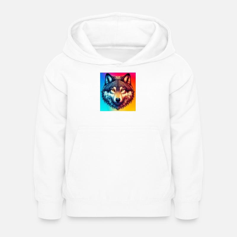 Loup - Sweat à capuche Enfant - blanc