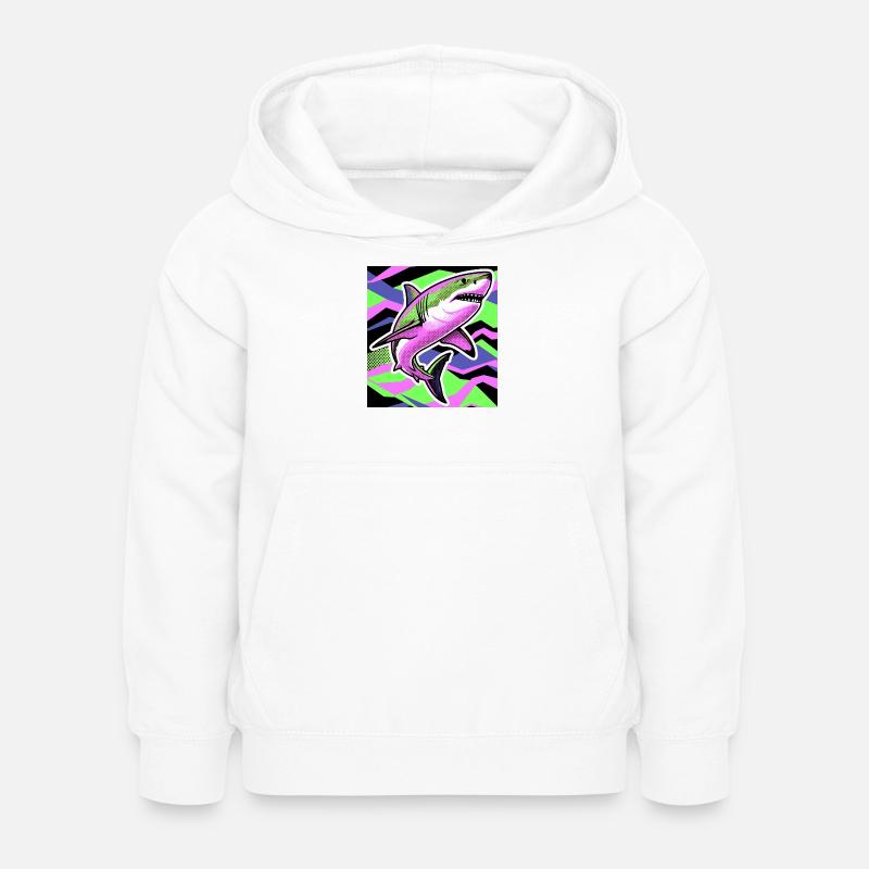 Requin - Sweat à capuche Enfant - blanc