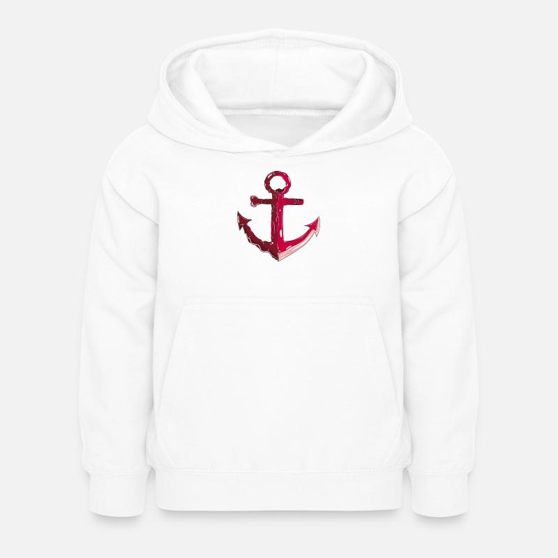 Anker - Kinder Hoodie - Weiß