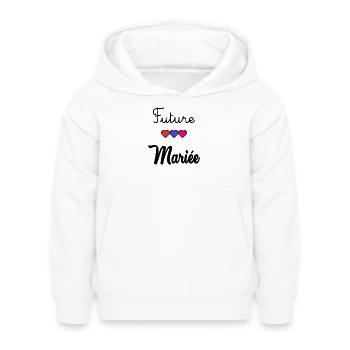 ZUKÜNFTIGE BRAUT - Kinder Hoodie - Weiß - Vorne - AI Model Kid Female (0cm)