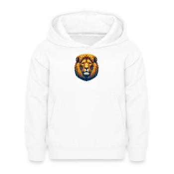 Lion - Sweat à capuche Enfant - blanc - Devant - AI Model Kid Female (0cm)