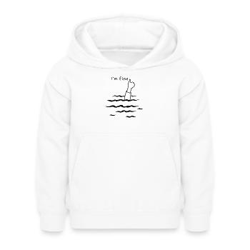 Ich habe guten Humor - Kinder Hoodie - Weiß - Vorne - AI Model Kid Female (0cm)