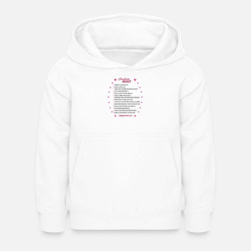 Checklist de la mariée rose - Sweat à capuche Enfant - blanc