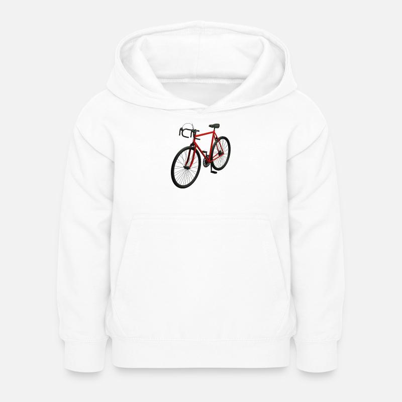 Vélo de route rétro - Sweat à capuche Enfant - blanc