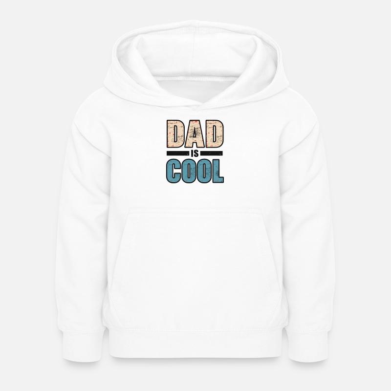 Papa est cool - Sweat à capuche Enfant - blanc