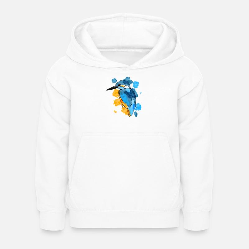 Eisvogel - Kinder Hoodie - Weiß
