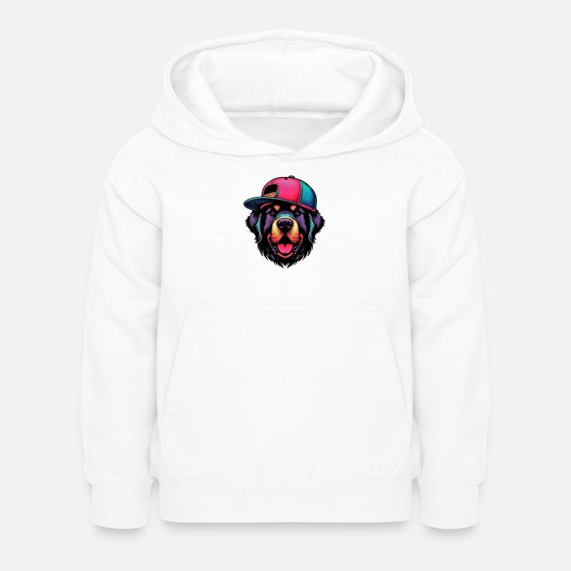 Chien - Sweat à capuche Enfant - blanc