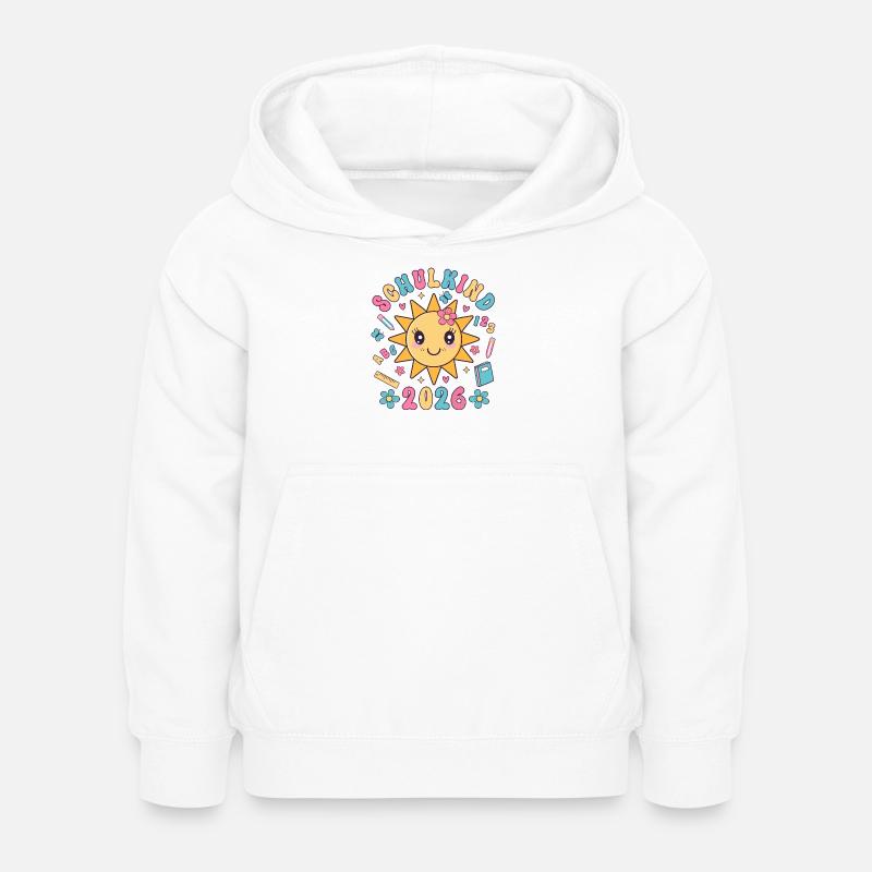 Schulkind 2026 Einschulung Mädchen Geschenkidee - Kinder Hoodie - Weiß