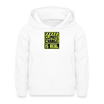 Le changement climatique est la véritable science du changement climatique - Sweat à capuche Enfant - blanc - Devant - AI Model Kid Female (0cm)