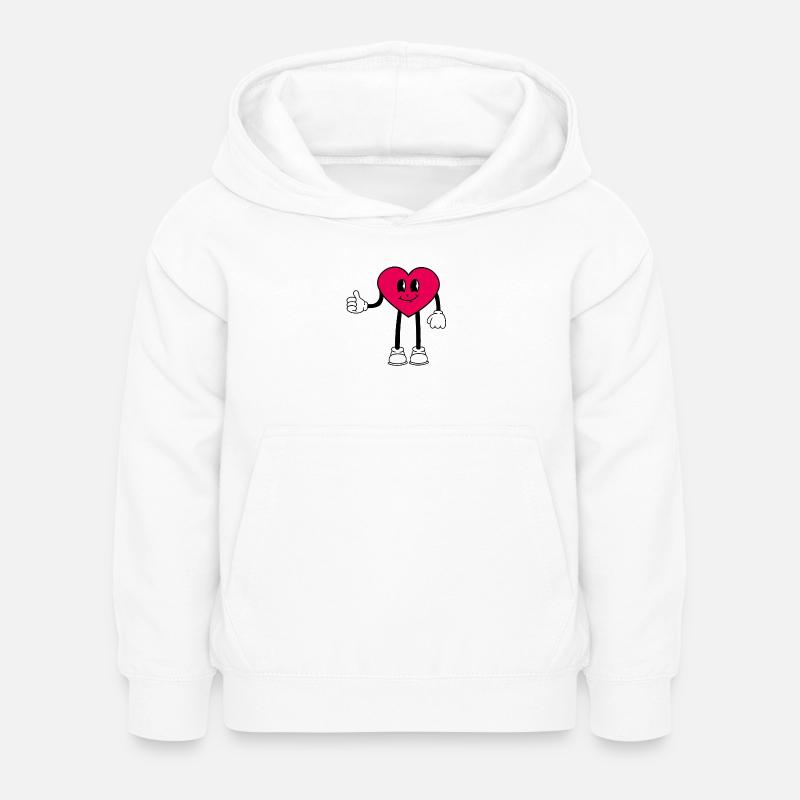 Herz - Kinder Hoodie - Weiß