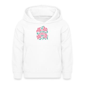 Années 30 pour anniversaire fille femme fleurs - Sweat à capuche Enfant - blanc - Devant - AI Model Kid Female (0cm)