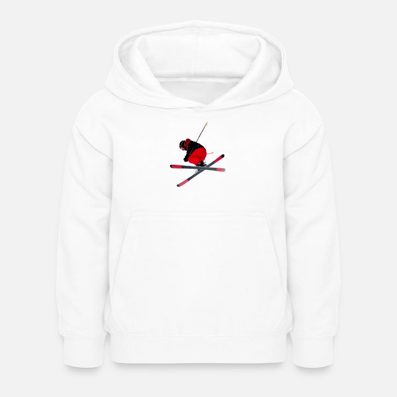 Skieur - Sweat à capuche Enfant - blanc