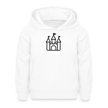 castle - Kids Hoodie - white - Front - AI Model Kid Female (0cm)