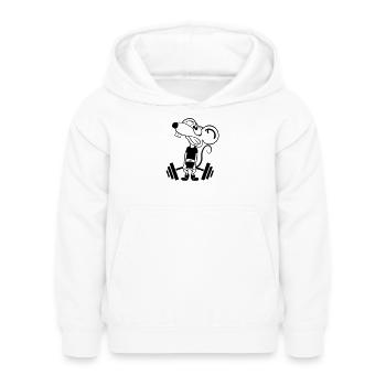 Pump Maus kontur 2c - Kinder Hoodie - Weiß - Vorne - AI Model Kid Female (0cm)