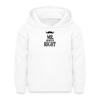 mister always right - Kinder Hoodie - Weiß - Vorne - AI Model Kid Female (0cm)