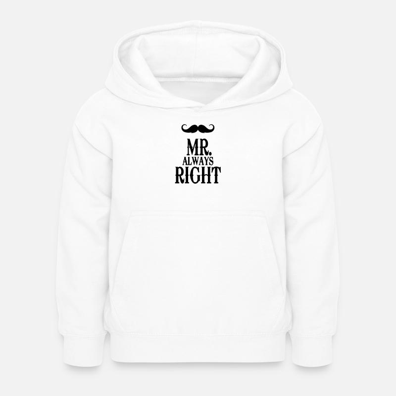 Mister ha sempre ragione - Felpa con cappuccio per bambini - bianco