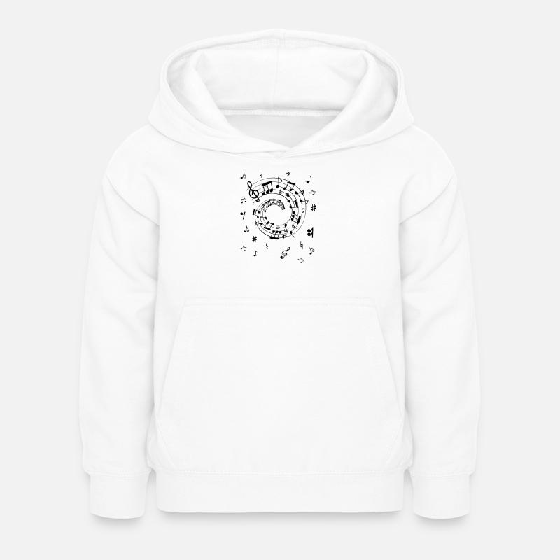 Notes de musique - Sweat à capuche Enfant - blanc