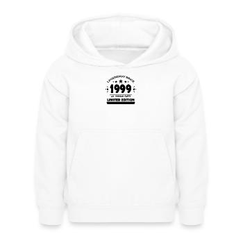 1999 - Jahrgang 1999 - Kinder Hoodie - Weiß - Vorne - AI Model Kid Female (0cm)