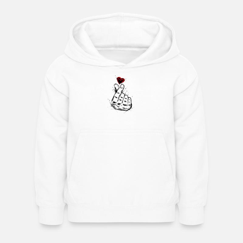 L’amour de la K-Pop - Sweat à capuche Enfant - blanc