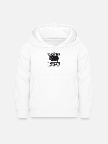 Komme was Wolle ich Schaf das - Kinder Hoodie - Weiß