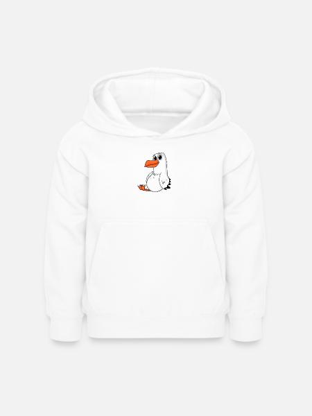 Möwe - Kinder Hoodie - Weiß