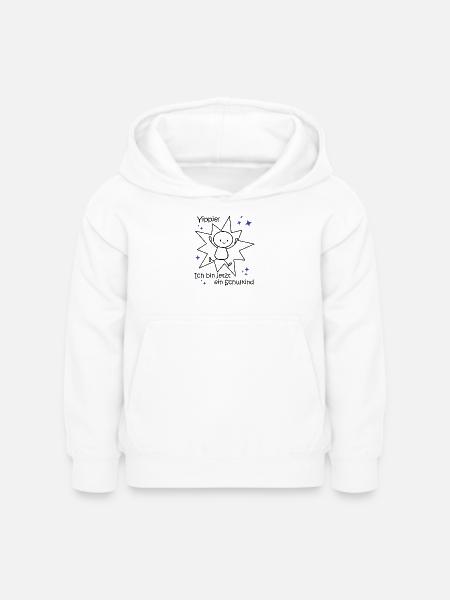 Yippie Schulkind - Kinder Hoodie - Weiß