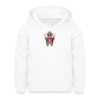Tankwart Wildschwein Tankstelle - Kinder Hoodie - Weiß - Vorne - AI Model Kid Female (0cm)