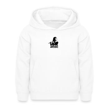 Flûte traversière - My Life Is Music Flûte - Sweat à capuche Enfant - blanc - Devant - AI Model Kid Female (0cm)