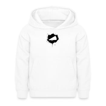 Croquis de mégaphone d’encouragement - Sweat à capuche Enfant - blanc - Devant - AI Model Kid Female (0cm)