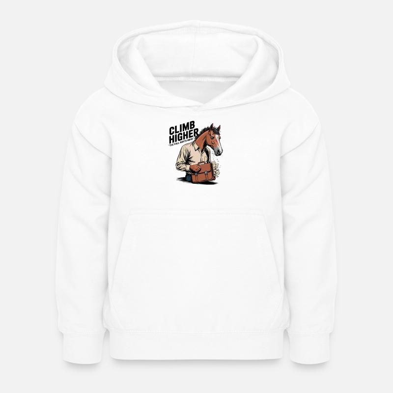 Geschäftspferd - Kinder Hoodie - Weiß