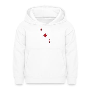 As de carreau - Sweat à capuche Enfant - blanc - Devant - AI Model Kid Female (0cm)