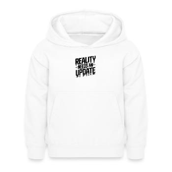 La réalité a besoin d’être mise à jour - Sweat à capuche Enfant - blanc - Devant - AI Model Kid Female (0cm)