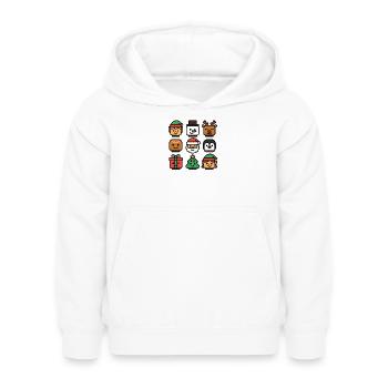 Noël Blocs de construction Chefs Jeunesse Enfant Noël - Sweat à capuche Enfant - blanc - Devant - AI Model Kid Female (0cm)