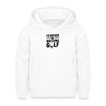 Ich schaue lieber Golf - Kinder Hoodie - Weiß - Vorne - AI Model Kid Female (0cm)