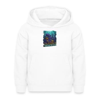 Tiefsee-Wächter-Oktopus-Schatz - Kinder Hoodie - Weiß - Vorne - AI Model Kid Female (0cm)