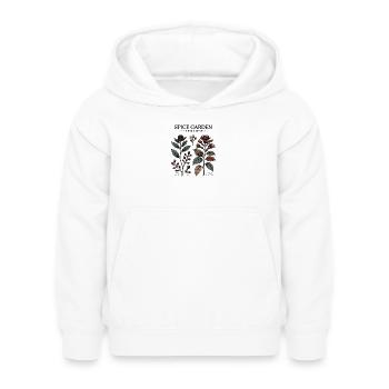 Épices Botaniques – Poivre & Clous de girofle - Sweat à capuche Enfant - blanc - Devant - AI Model Kid Female (0cm)