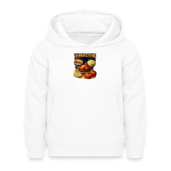 Action de grâce - Sweat à capuche Enfant - blanc - Devant - AI Model Kid Female (0cm)