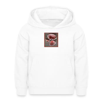 zerbrochene Schale Musterung  - Kinder Hoodie - Weiß - Vorne - AI Model Kid Female (0cm)