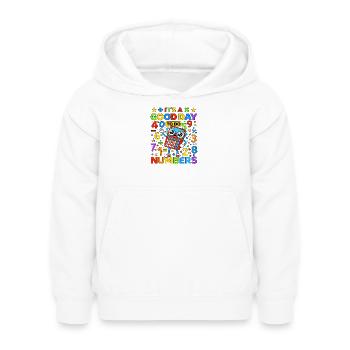 Vibrant Numbers Calculator - Kids Hoodie - white - Front - AI Model Kid Female (0cm)