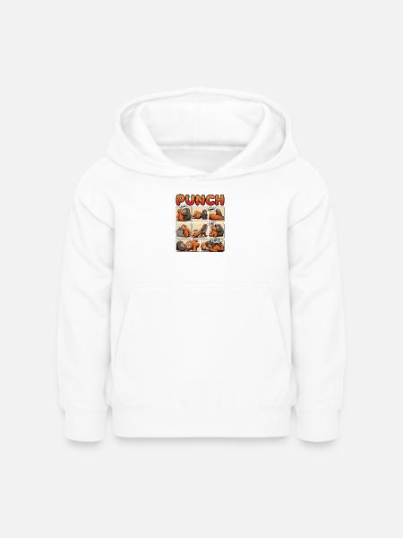 Affenbaby Punch - Kinder Hoodie - Weiß