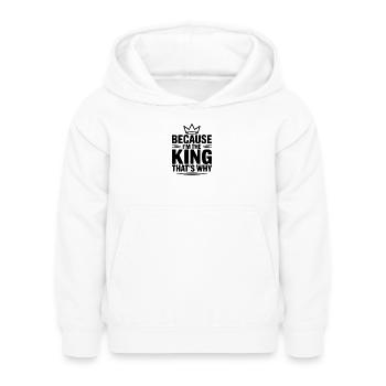 Parce que je suis le roi, voilà pourquoi - Sweat à capuche Enfant - blanc - Devant - AI Model Kid Female (0cm)