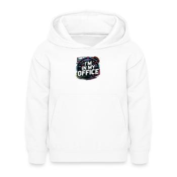 Je suis dans mon bureau - Sweat à capuche Enfant - blanc - Devant - AI Model Kid Female (0cm)