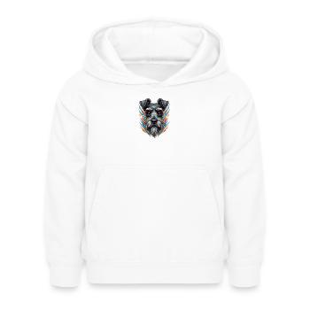 Color Explosion Schnauzer Portrait - Kids Hoodie - white - Front - AI Model Kid Female (0cm)