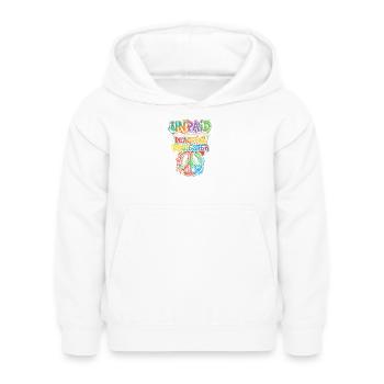 Manifestant pacifique du graffiti - Sweat à capuche Enfant - blanc - Devant - AI Model Kid Female (0cm)