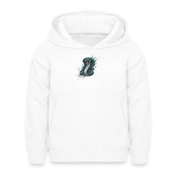 Cobra dans un motif d’impression d’attaque - Sweat à capuche Enfant - blanc - Devant - AI Model Kid Female (0cm)