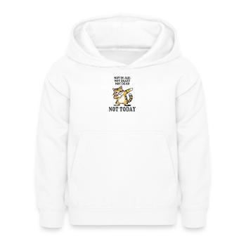 Nicht heute lustige Katze Sarkasmus Design - Kinder Hoodie - Weiß - Vorne - AI Model Kid Female (0cm)